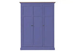 Mango Wood Multipurpose Storage Venice Wardrobe Almirah for Living Room | Cream 