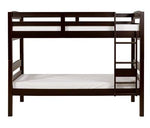 Sheesham Wood Fretno Kids Bunk Beds with Ladder for Bedroom | Brown Finish 