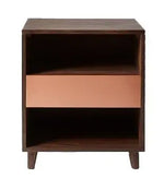 Mango Wood Alfena Bedside Table for Bedroom Living Room with 1 Drawer End Table 