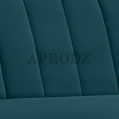 Lumina Modern Velvet Upholstered 3-Seater Sofa with Channel Tufted Backrest & Golden Metal Legs | Stylish Mid-Century Couch for Living Room & Lounge