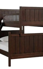 Solid Wood Erich Bunk Bed for Bedroom | Brown Finish 