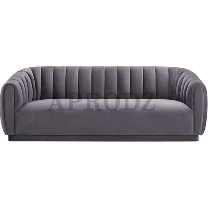 Serene Modern Channel Sofa 3-Seater Couch for Living Room