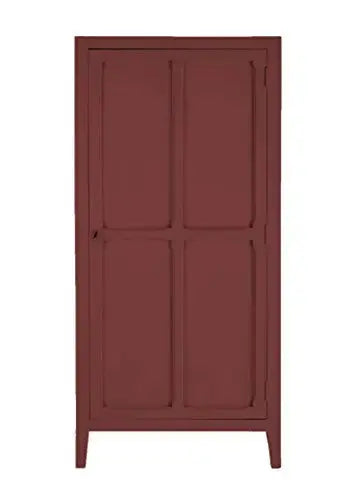 Translation missing: en.Mango Wood Multipurpose Storage Stockholm Wardrobe for Bedroom | 1 Door and 4 Sleeves Almirah | Cream 