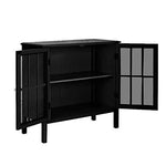 Soild Wood Vicuna Two Door Sideboard Storage Cabinet for Living Room 