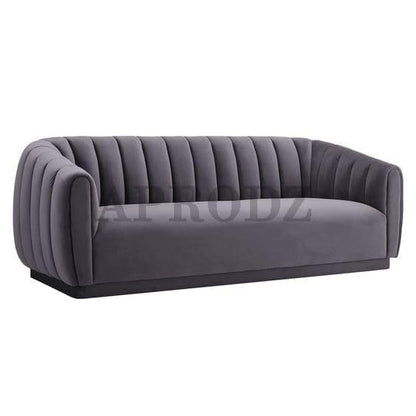 Serene Modern Channel Sofa 3-Seater Couch for Living Room
