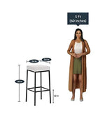 Maude Cushion Seat and Metal Bar Stool (Metal - White) 