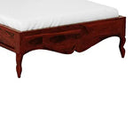 Sheesham Wood Without Storage Steffa Single Size Bed for Bedroom Stylish | Mohogany Finish 