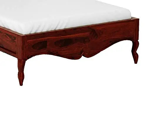 Translation missing: en.Sheesham Wood Without Storage Steffa Single Size Bed for Bedroom Stylish | Mohogany Finish 