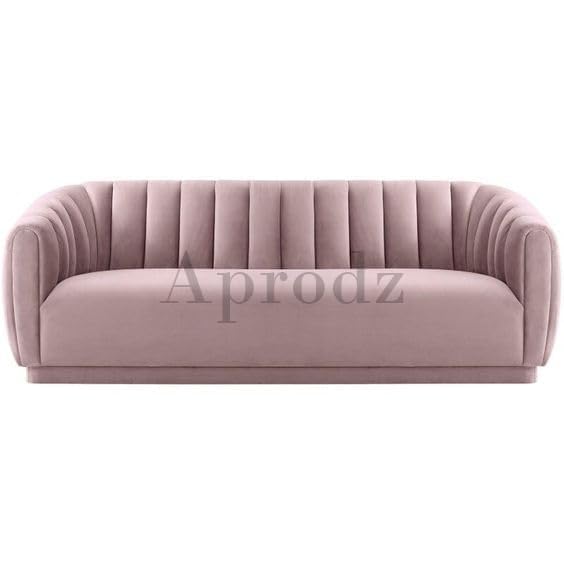 Serene Modern Channel Sofa 3-Seater Couch for Living Room