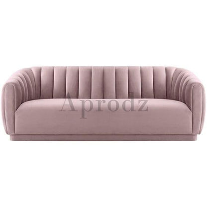 Serene Modern Channel Sofa 3-Seater Couch for Living Room