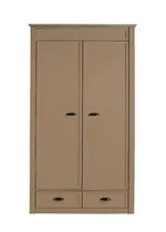 Mango Wood Multipurpose Storage Varna 2-Door & 2 Drawer Wardrobe Almirah for Bedroom | Cocoa Brown 