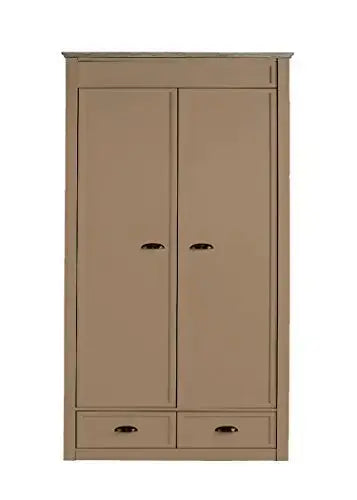 Translation missing: en.Mango Wood Multipurpose Storage Varna 2-Door &amp; 2 Drawer Wardrobe Almirah for Bedroom | Cocoa Brown 
