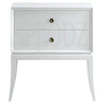 Lajas Mango Wood Bedside Table with Two Drawer 