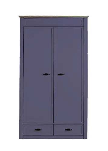 Mango Wood Multipurpose Storage Varna 2-Door & 2 Drawer Wardrobe Almirah for Bedroom | Cocoa Brown 