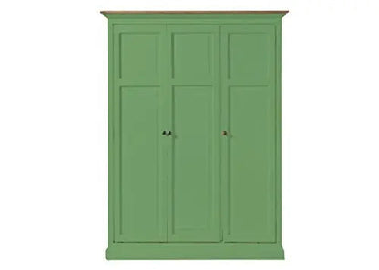 Mango Wood Multipurpose Storage Venice Wardrobe Almirah for Living Room | Cream 