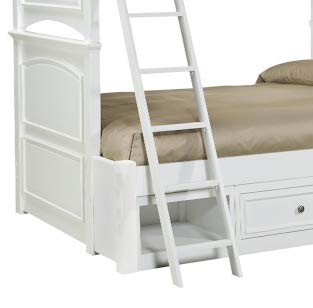 APRODZ Mango Wood Onyxlo Bunk Bed with Storage for Bedroom | White Finish