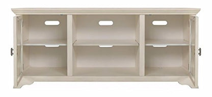 Mango Wood Belgrade TV Stand Cabinet for Home | TV Unit for Living Room | White Finish 