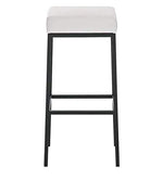 Maude Cushion Seat and Metal Bar Stool (Metal - White) 