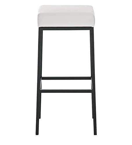 Translation missing: en.Maude Cushion Seat and Metal Bar Stool (Metal - White) 