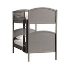 Solid Wood Grimes Bunk Bed for Bedroom | Grey Finish 