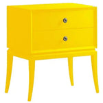 Lajas Mango Wood Bedside Table with Two Drawer 