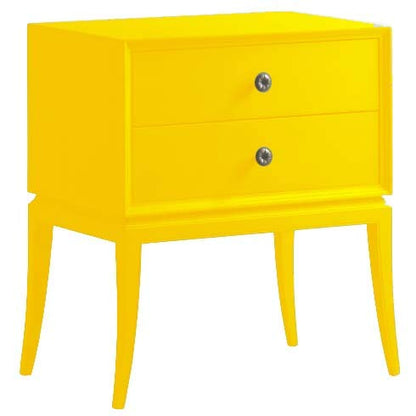 Lajas Mango Wood Bedside Table with Two Drawer 