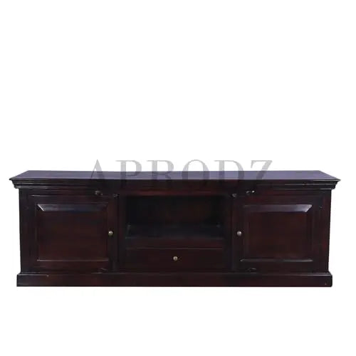 Translation missing: en.APRODZ Mango Wood Belgrade TV Stand Cabinet for Home | TV Unit for Living Room | Brown Finish