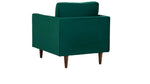 MidCen Wooden Single Seater Sofa with High-Density Comfortable Foam for Home & Living Room (Upholstered- Dark Green Velvet Fabric) 