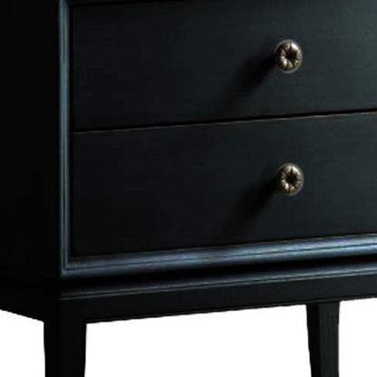 Lajas Mango Wood Bedside Table with Two Drawer