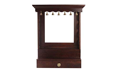 Wooden Temple (Wall Mounted) with Storage Drawer