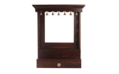 Translation missing: en.Wooden Temple (Wall Mounted) with Storage Drawer 