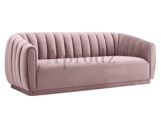 Serene Modern Channel Sofa 3-Seater Couch for Living Room