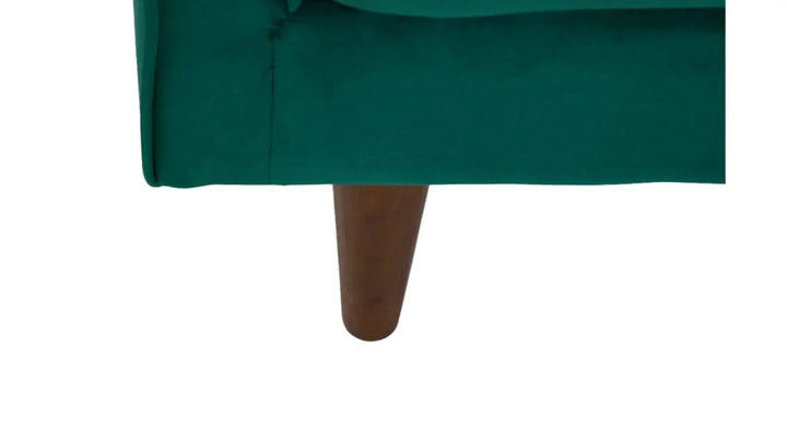 Translation missing: en.APRODZ MidCen Wooden 3 Seater Sofa Set with High-Density Comfortable Foam for Home &amp; Living Room (Upholstered- Dark Green Velvet Fabric)