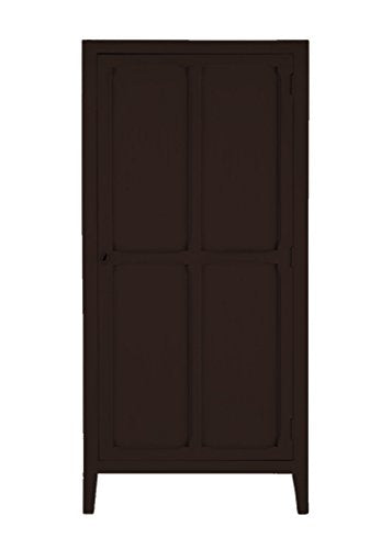 APRODZ Mango Wood Multipurpose Storage Stockholm Wardrobe for Bedroom | 1 Door and 4 Sleeves Almirah | Cream