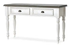 Mango Wood Lolua Console Table with 2 Drawer for Living Room | Wooden Console Table | Brown & White Finish 