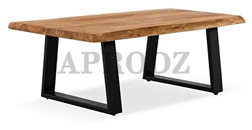 Translation missing: en.Spigolosa Acacia Wood Top and Metal Base Coffee Table (Acacia Wood - Natural + 