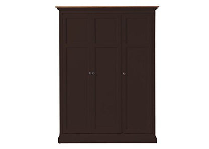 APRODZ Mango Wood Multipurpose Storage Venice Wardrobe Almirah for Living Room | Cream