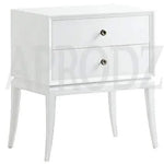 Lajas Mango Wood Bedside Table with Two Drawer 