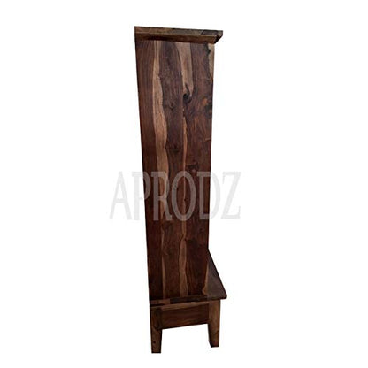 Sheesham Wood Temple with 3 Drawer for Pooja Room | Temple for Home | Pooja Mandir (Rosewood - Natural)