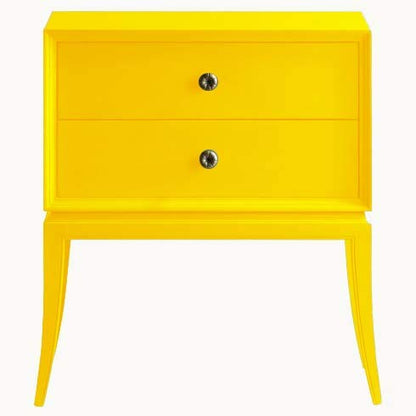 Lajas Mango Wood Bedside Table with Two Drawer