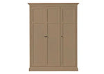 APRODZ Mango Wood Multipurpose Storage Venice Wardrobe Almirah for Living Room | Cream