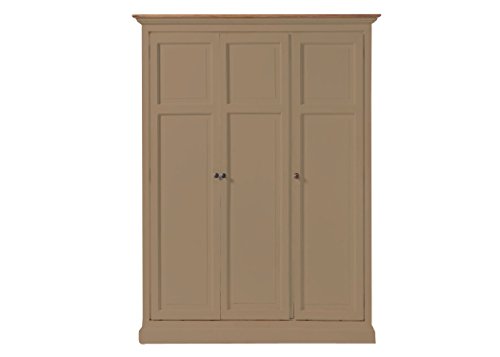 APRODZ Mango Wood Multipurpose Storage Venice Wardrobe Almirah for Living Room | Cream