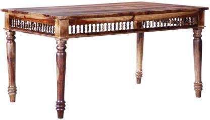 Sheesham Wood Norcross 6 Seater Dining Table Set for Home | Dining Furniture | Brown Finish 