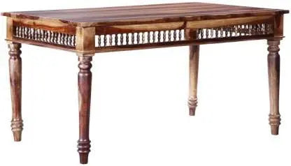Translation missing: en.Sheesham Wood Norcross 6 Seater Dining Table Set for Home | Dining Furniture | Brown Finish 
