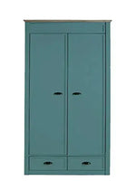 Mango Wood Multipurpose Storage Varna 2-Door & 2 Drawer Wardrobe Almirah for Bedroom | Cocoa Brown 