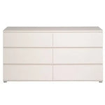 Mango Wood Warsaw Chest of 5 Drawers Storage Dresser for Living Room Furniture (White Finish) 