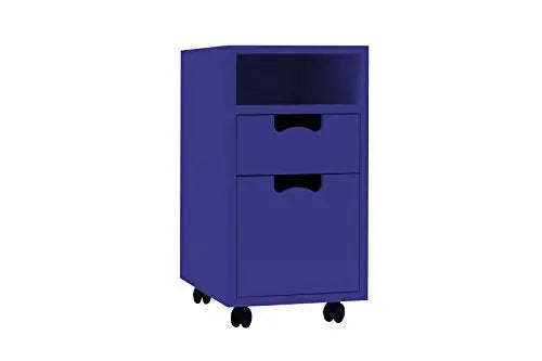 Mango Wood Bow Large Trolley Chest of 2 Drawers Storage Cabinet for Living Room | Wooden Sideboard | Cocoa Brown Finish 