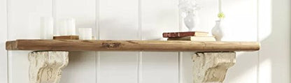 Reclaimed Wood Sinior Floating Wall Shelf for Living Room | Wall Shelves | White Finish