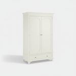 Mango Wood Wardrobe for Bedroom 2-Door Modular Wooden Almirah for Storage/Space Saving with 1-Drawer/Storage Organizer Rack Clothes Cupboard for Bedroom 