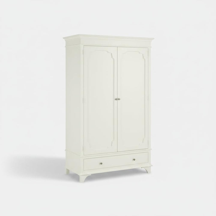 Translation missing: en.Mango Wood Wardrobe for Bedroom 2-Door Modular Wooden Almirah for Storage/Space Saving with 1-Drawer/Storage Organizer Rack Clothes Cupboard for Bedroom 